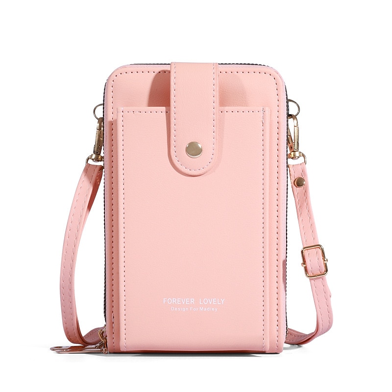 Dámské Crossbody kabelka Taška přes rameno Brašna na mobilní telefon PU kůže Denní Dovolená Cestování Zip Velká kapacita Voděodolný Lehká váha Pevná barva Tmavě růžová Vínově rudá Lotosový kořen 2026 - $24.99 –P9