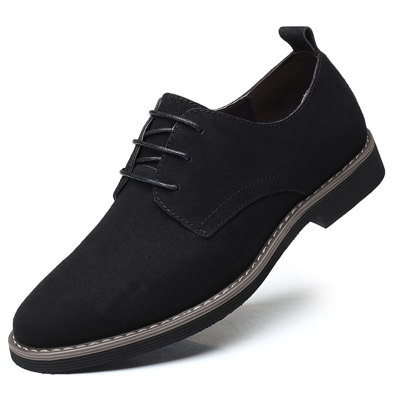 Men's Oxfords Retro Formal Shoes Suede Shoes Walking Casual Daily Faux Leather Comfortable Booties / Ankle Boots Loafer Black Blue Brown Spring Fall 2023 - AED 168.99 –P3