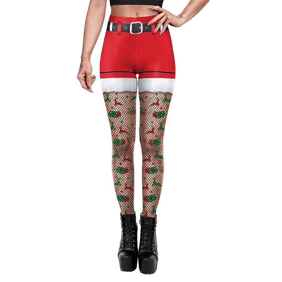 Weihnachtsmann Leggins Jogginghosen Damen Weihnachten Heiligabend Weihnachten Erwachsene Weihnachten Silvester Hosen 2025 - $17.49 –P11