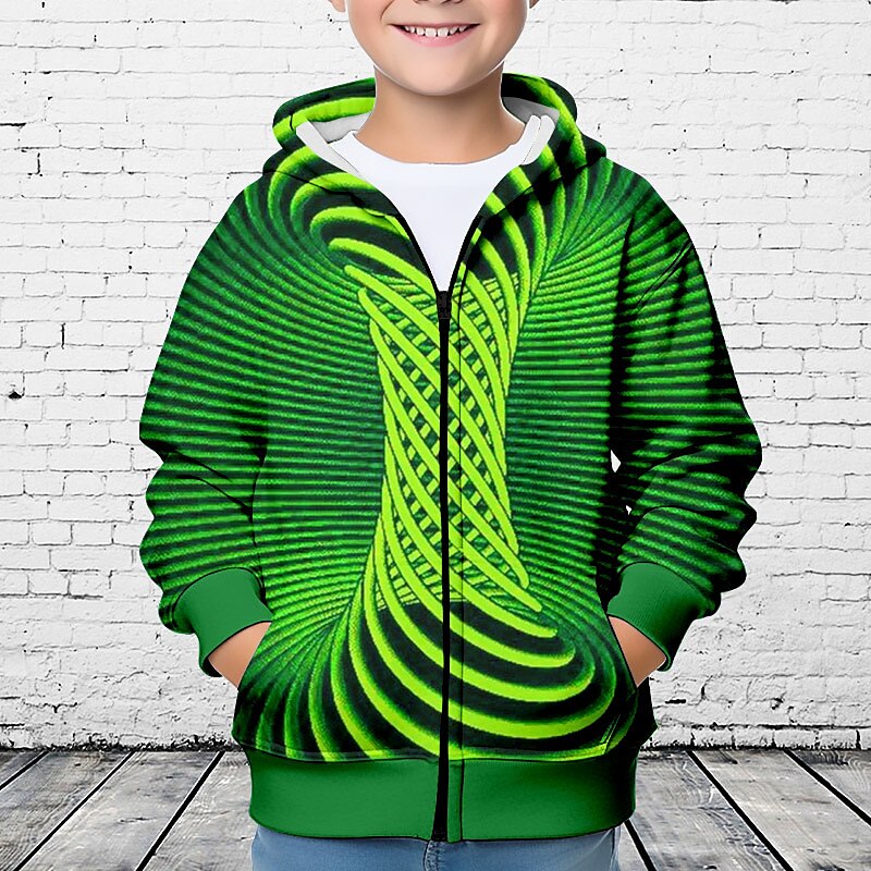 Pojkar 3D Grafisk Huvtröja Kappa Ytterkläder Långärmad 3D-tryck Höst Vinter Mode Streetwear Häftig Polyester Barn 3-12 år Utomhus Ledigt Dagligen Normal 2025 - $18.49 –P2
