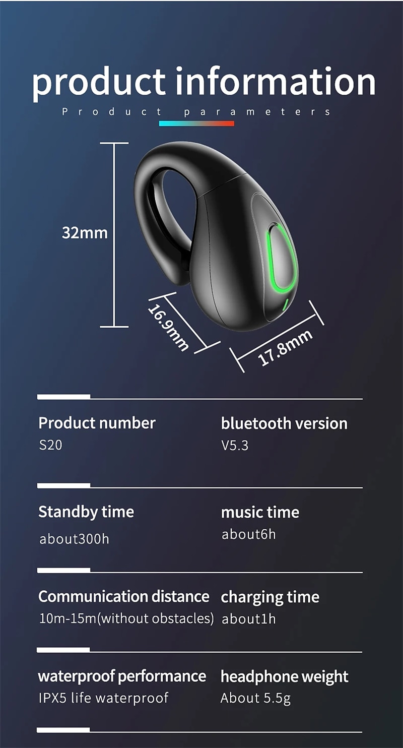 Wireless Headset with Bluetooth 5.3 with Mic Separate In-Ear Sport Waterproof TWS Hands-Free 2025 - $15.99 –P16