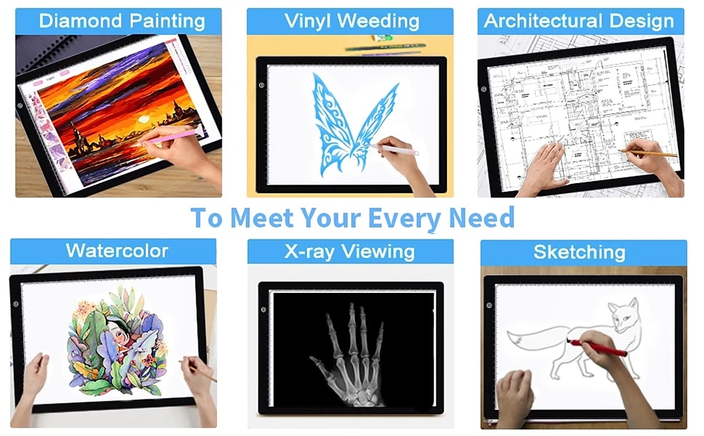 A4 8.5 inch LED Drawing Board Light Box Tracer Multicolor version Graphic Drawing Pad Painting Toys For Kids 2025 - $39.99 –P3