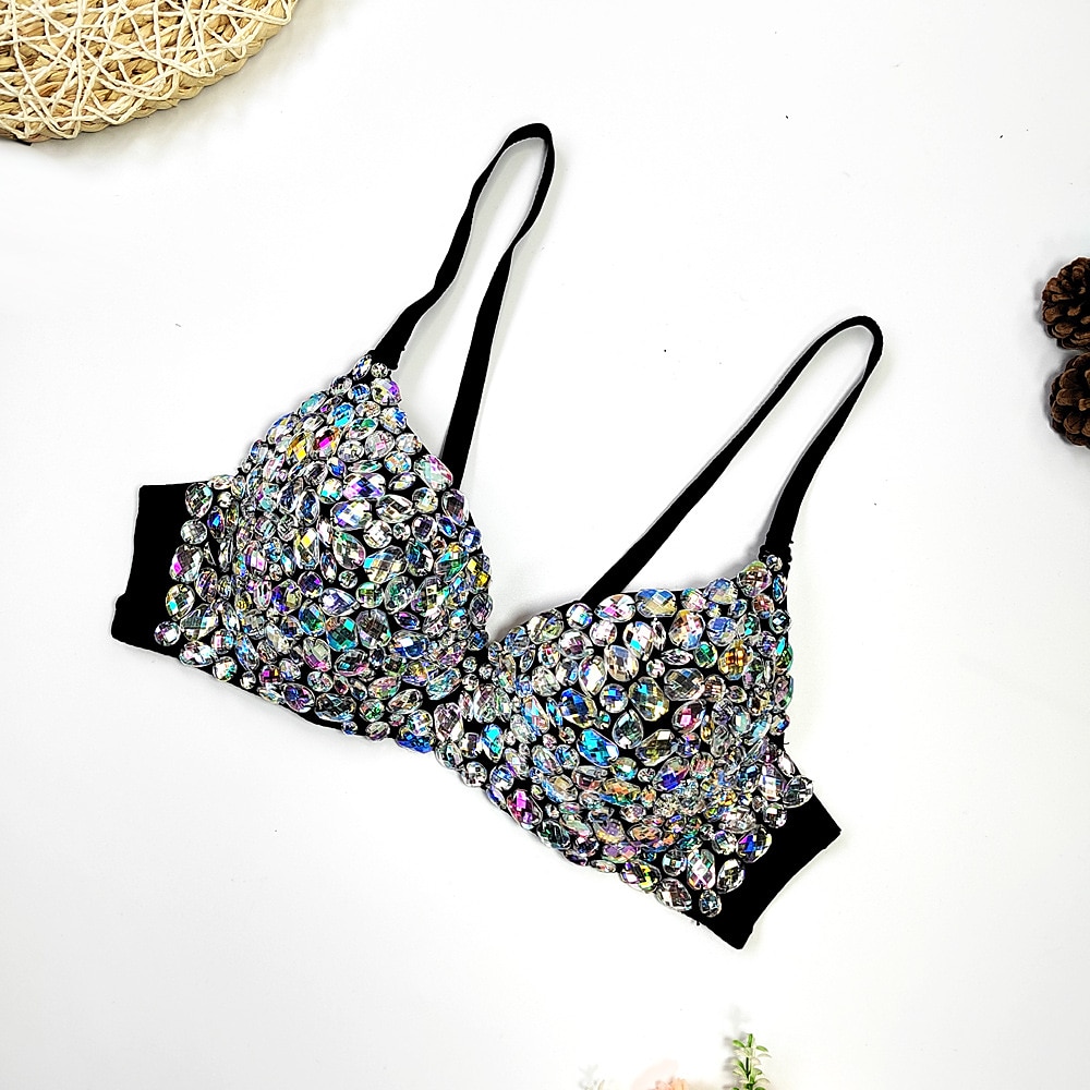 Y2K Año 2000 Conjuntos de Sujetadores y Panties sujetador push up Chica gótica Diamantes Sintéticos Diamante Mujer Carnaval Mascarada Fiesta Club nocturno Ropa de Fiesta Sujetadores 2025 - $29.99 –P8