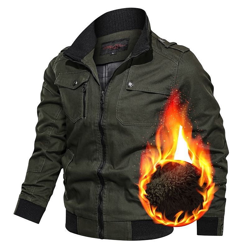 Per uomo Giacca invernale Giacca bomber Giacca in pile Esterno Da tutti i giorni Caldo Tasche Autunno Inverno Liscio Di tendenza Streetwear Colletto alla coreana Standard Nero Vino Cachi Verde del 2025 a $45.99 –P3