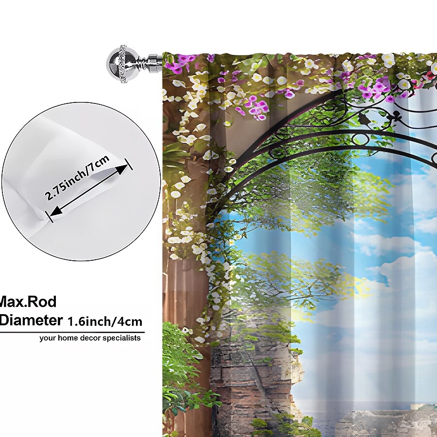 2 Panels Curtain Drapes Blackout Curtain For Living Room Bedroom Kitchen Window Treatments Thermal Insulated Room Darkening 2025 - $28.99 –P7