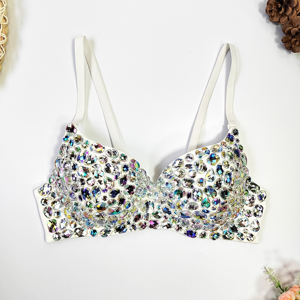 Y2K Año 2000 Conjuntos de Sujetadores y Panties sujetador push up Chica gótica Diamantes Sintéticos Diamante Mujer Carnaval Mascarada Fiesta Club nocturno Ropa de Fiesta Sujetadores 2025 - $29.99 –P4