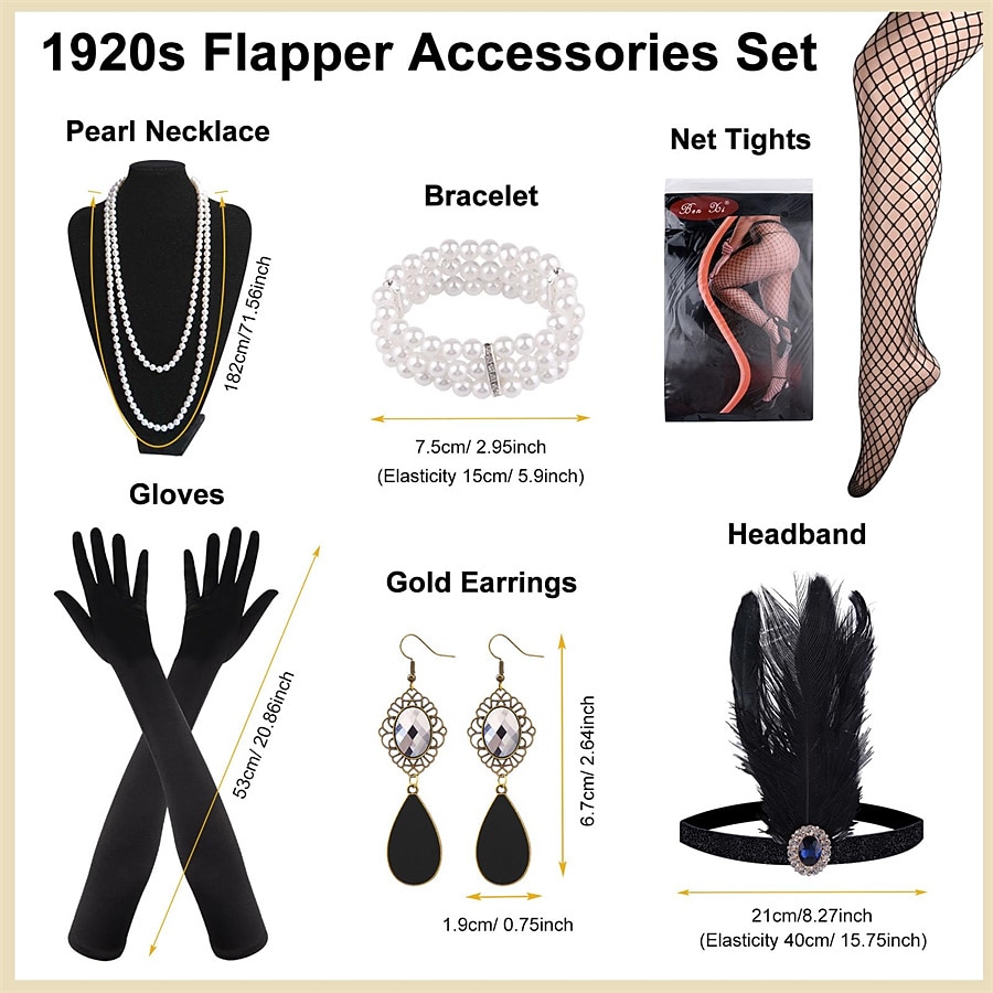 Goldene Zwanziger 1920er Knielang Flapper Kleid Outfits Zubehörset Ärmellos Der große Gatsby Hochzeitsgast Pailletten Quastenfransen Pailletten Quaste V Ausschnitt Kostüm Damen Karneval Maskerade 2026 - $51.99 –P3