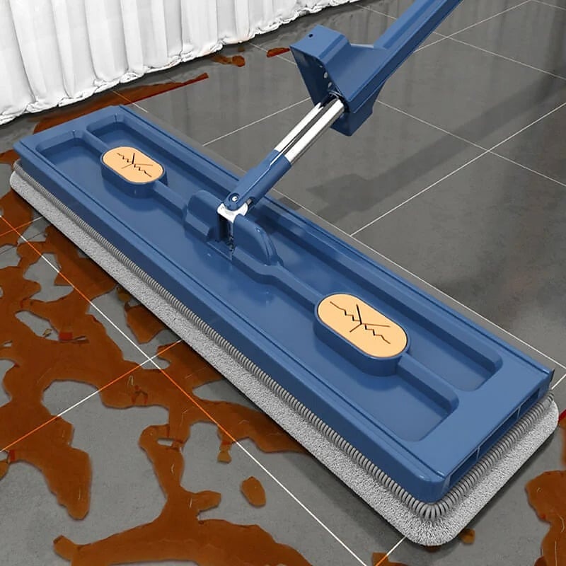 spazzolone piatto grande, ruotabile a 360° spazzolone piatto in microfibra per grandi superfici, con raschietto per l'asciugamento dell'acqua, spazzolone con manico lungo in acciaio inox per pavimenti del 2025 a $26.99 –P7