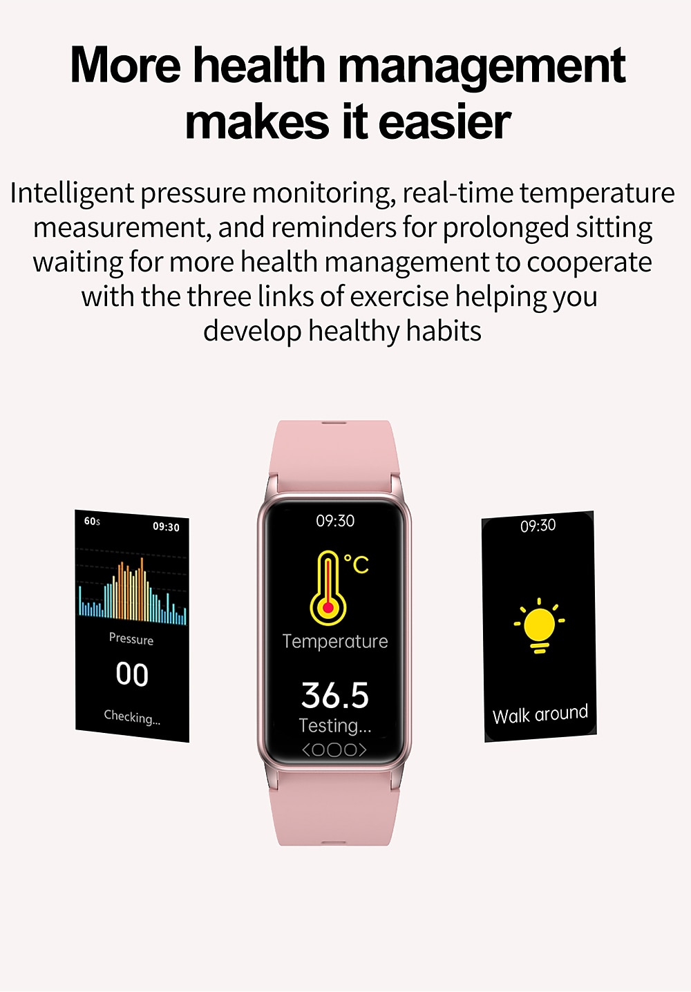 iMosi TK71Pro Slimme horloge 1.47 inch(es) Smart horloge Bluetooth Temperatuurbewaking Stappenteller Gespreksherinnering Compatibel met: Android iOS Dames Heren Waterbestendig Mediabediening 2025 - $36.99 –P13