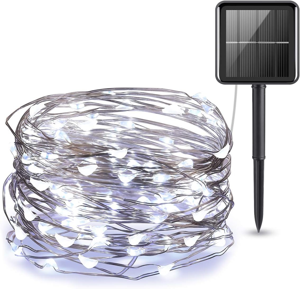 luci solari per esterni – luci fatate in filo di rame impermeabili, 8 modalità, alimentate ad energia solare per patio esterno, cortile, alberi, decorazioni natalizie, per matrimoni e feste in campeggio del 2025 a $11.99 –P9