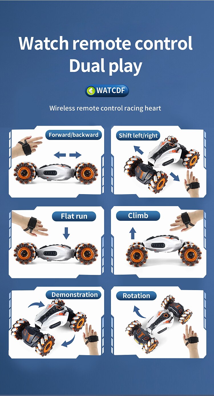 2025年 ジェスチャーセンシングリモコンツイストカー発光ホイール変形高速クライミングカーrcカースタントカーゲーム2278  コレクション – $46.99 –P6