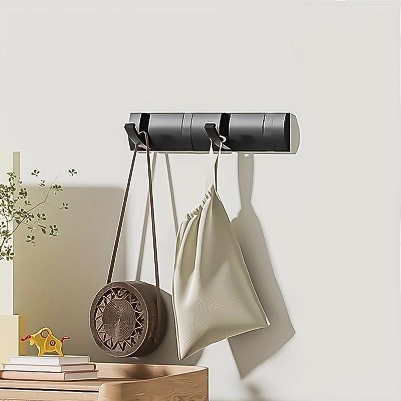 gancio appendiabiti da parete pieghevole, ganci multiuso porta asciugamani per appendiabiti da bagno, gancio per panni per chiavi sul retro della porta, supporto per organizer da bagno a parete, ganci da parete per appendiabiti resistenti del 2025 a $12.99 –P3