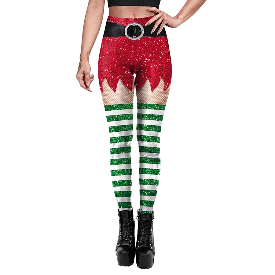 Weihnachtsmann Leggins Jogginghosen Damen Weihnachten Heiligabend Weihnachten Erwachsene Weihnachten Silvester Hosen 2025 - $17.49 –P17
