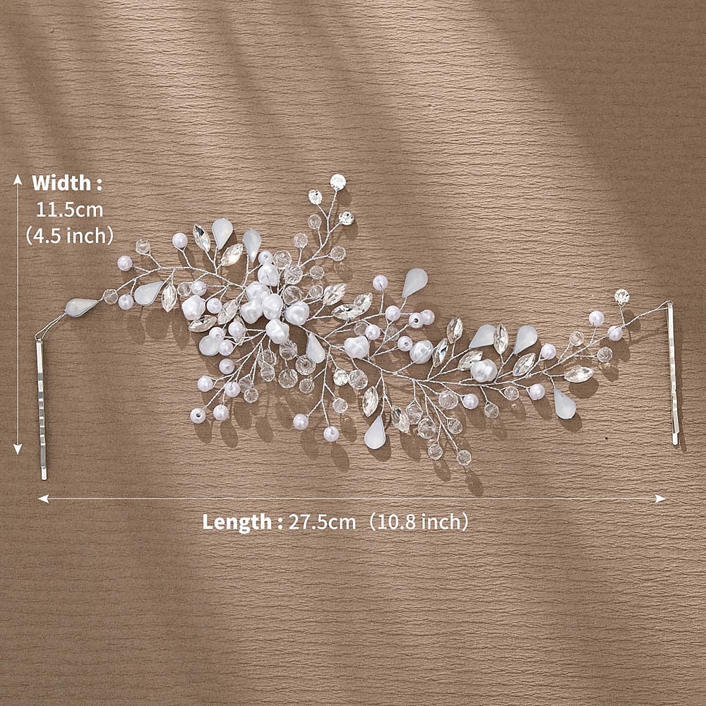 Headbands Headpiece Imitation Pearl Rhinestone Wedding Cocktail Luxury Elegant With Faux Pearl Crystals Headpiece Headwear 2025 - $15.99 –P1