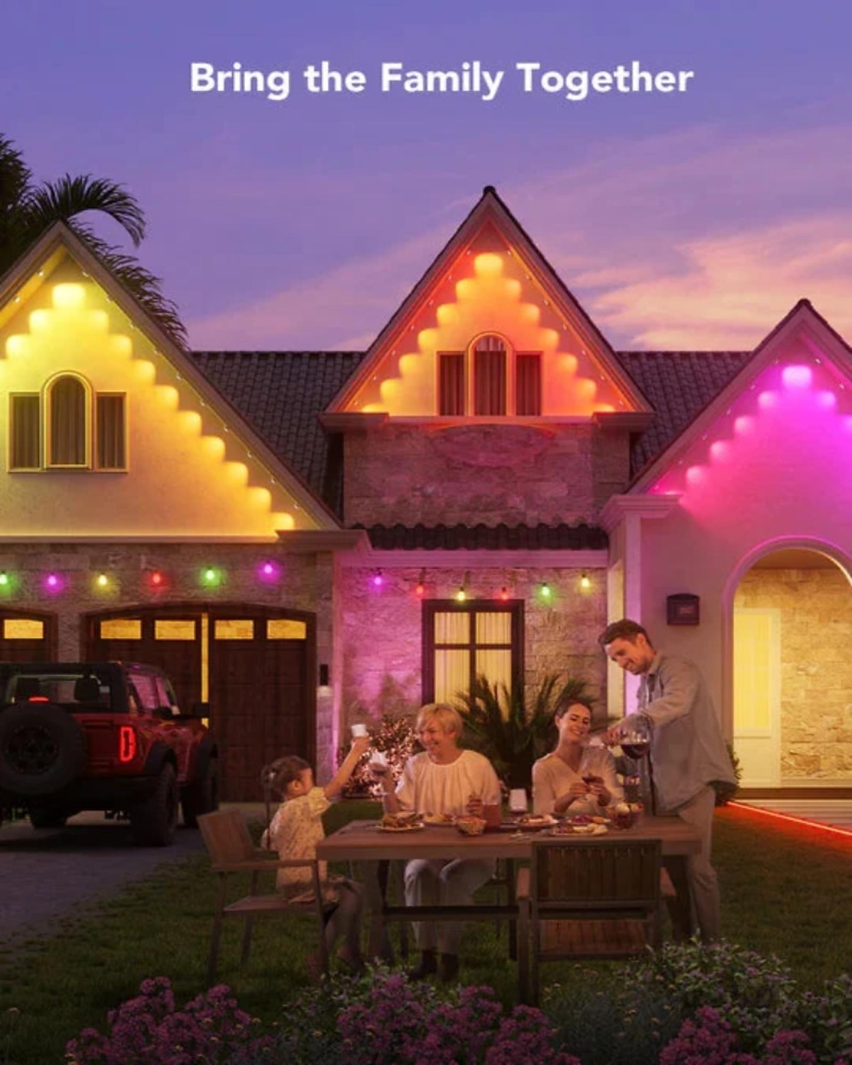 Elegante Bruiloft Ontvangst Feest 33 ft 100 LEDs Kleurveranderende Sprookjeslichten Muzieksynchronisatie Afstandsbediening  App Besturing USB DIY Waterdichte Slimme Sprookjeslichten voor Feest 2026 - $26.99 –P1