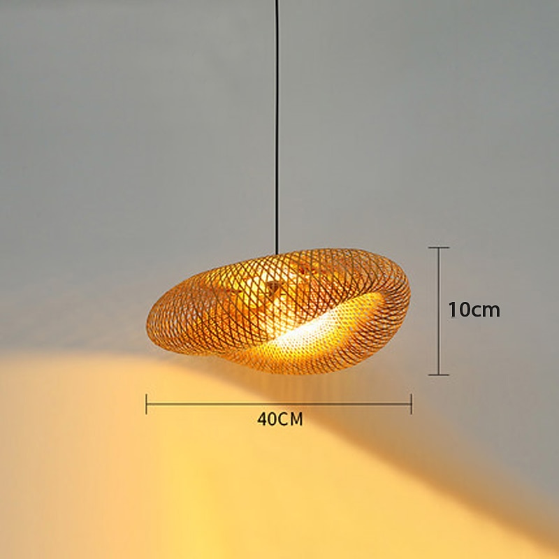 luz led pendnat lanterna de bambu design lustre retrô 40cm lustre iluminação de teto é aplicável à sala de estar quarto restaurante café bar restaurante clube de 2025 por $152.99 –P5