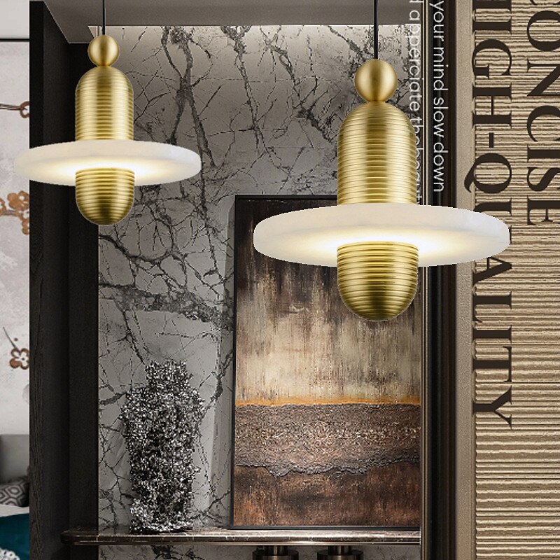 2-Light 18 cm Σχεδίαση φανάρι Κρεμαστά Φωτιστικά Μέταλλο Μάρμαρο Γαλβανισμένο Μοντέρνα 110-120 V 220-240 V 2026 - $279.99 –P3