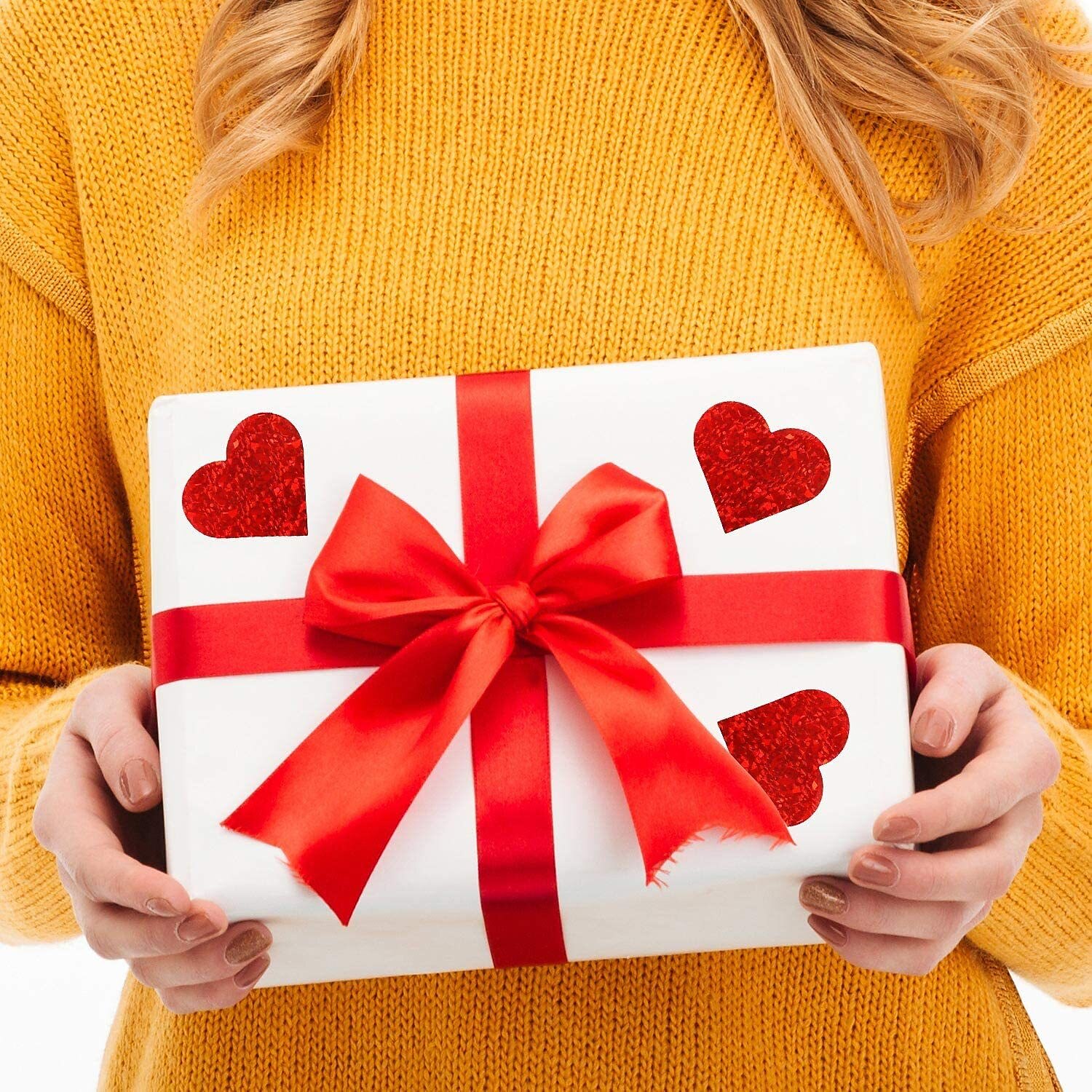 500 pezzi/rotolo adesivi scintillanti a forma di cuore rosso amore scrapbooking adesivo adesivo per San Valentino confezione regalo di nozze decorazione sacchetto di compleanno festa della mamma festa del 2025 a $8.99 –P2