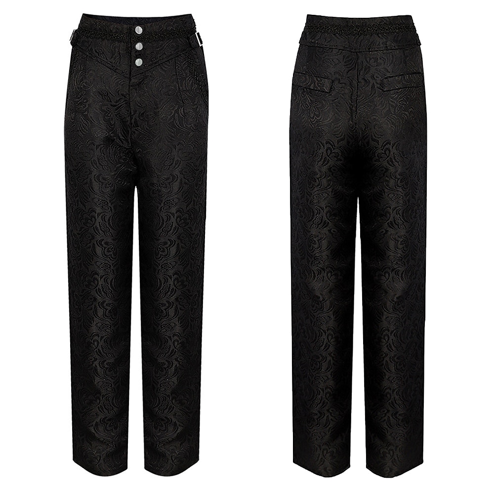 Prinz Vampir Retro Vintage Punk & Gothic Mittelalterlich Renaissance Steampunk Hosen Hose Hohe Taillenlinie Herren Jacquard Kostüm Jahrgang Cosplay Normallänge Hosen Halloween 2025 - $38.99 –P6