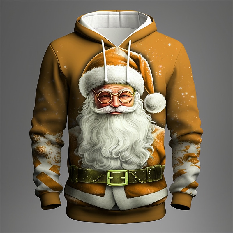 natal masculino papai noel 3d hoodies gráfico papai noel moda 3d impressão esportes ao ar livre feriado hoodies vermelho roxo manga longa com capuz impressão bolso frontal primavera&amp;camisa de de 2025 por $32.99 –P4