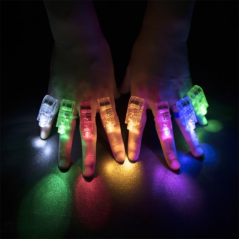 Luci LED per Dita per Bambini Forniture per Feste di Compleanno Giocattoli Laser Rave Assortiti 6 Colori 30/50/60 Pezzi del 2025 a $15.99 –P4