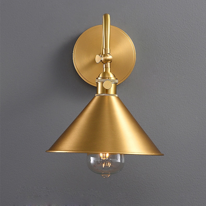 Gold Hardware Rust Proof Light Fixtures,Industrial Retro Style Gooseneck Wall Lamp,American Minimalist Indoor Sconces Lamp,for Living Room, Bedroom Wall Lantern 110-240V 2025 - $215.69 –P7