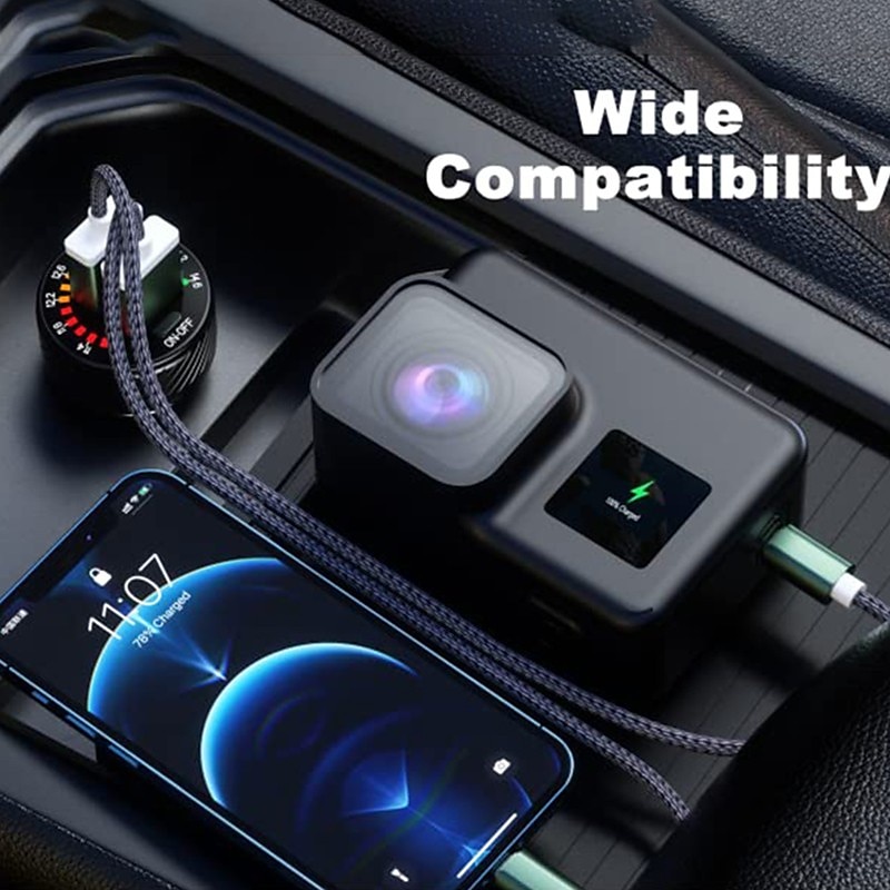 2025年 QC 3.0 デュアル USB 車の充電器、電圧計表示電源アダプタ、携帯電話用シガー ライター ソケット付き  コレクション – $28.99 –P3