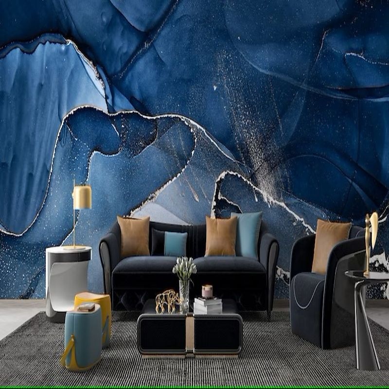 δροσερές ταπετσαρίες μπλε ταπετσαρία τοίχου τοιχογραφία αφηρημένη μαρμάρινη επένδυση τοίχου αυτοκόλλητο ξεφλούδισμα και ραβδί αφαιρούμενο pvc/υλικό βινυλίου αυτοκόλλητο/συγκολλητικό απαιτείται 2025 - $19.49 –P12