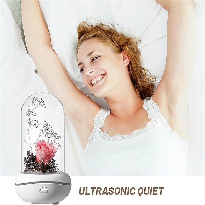 Artificial Flower USB LED Light Perfume Aromatherapy Essential Oil Diffuser Relieve Work Stress Relief Fatigue Waterless Belt Charging Plug-in Use Machine 2025 - $26.99 –P3