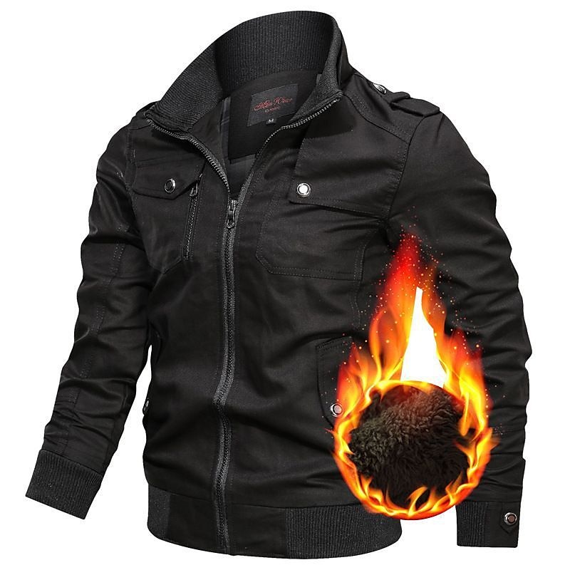 Per uomo Giacca invernale Giacca bomber Giacca in pile Esterno Da tutti i giorni Caldo Tasche Autunno Inverno Liscio Di tendenza Streetwear Colletto alla coreana Standard Nero Vino Cachi Verde del 2025 a $45.99 –P2