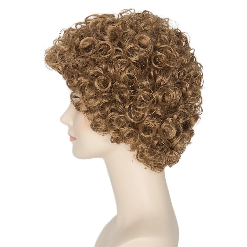 Women Short Curly Wig Strawberry Blonde Brown Cosplay Party Wig Halloween Wigs 2026 - $18.49 –P7