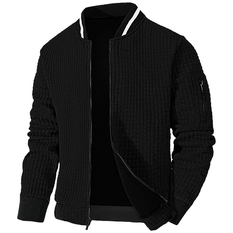 Herr Tröja Svart Vit Rubinrött Marinblå Kinakrage Slät Dragkedja Sport & Utomhus Dagligen Helgdag Streetwear Ledigt Jul Höst vinter Kläder Pull Tröjor Långärmad 2025 - $30.99 –P5