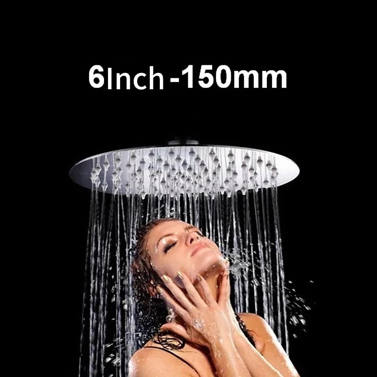 ראש מקלחת 12/10/8/6 אינץ' נירוסטה דק במיוחד ראשי מקלחת מפל מים עגולים ראשי מקלחת ראש גשם גשם אביזרי אמבטיה 2025 - $6.49 –P5
