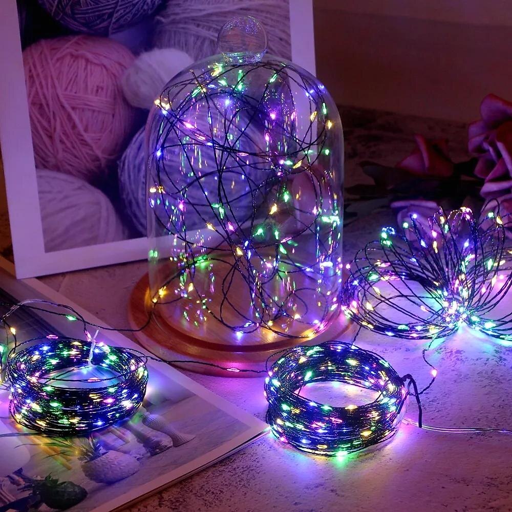 30m 50m 100M Fényfüzérek 300  500  1000 LED 2835 SMD 1 13Keys távirányító 1set Meleg fehér RGB Fehér Rézhuzalos lámpák Ünnepi fények Parti Szabadság Esküvő 220-240 V 2025 - $25.99 –P5