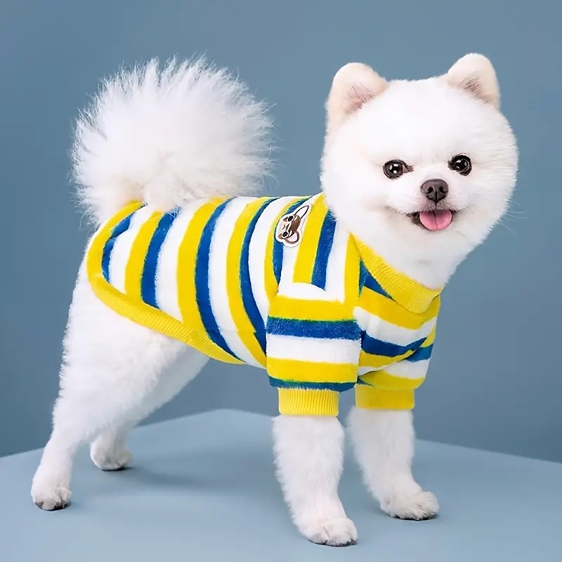 2025年 犬用 猫用 スウェットシャツ ファッション カジュアル 冬 ウォーム 高通気性 ソフト 洗濯可 快適 アウトドア カジュアル／普段着 犬服 for ビジョンフリーゼ ポメラニアン 赤ちゃんサイズ パピヨン Small  コレクション – $10.99 –P7