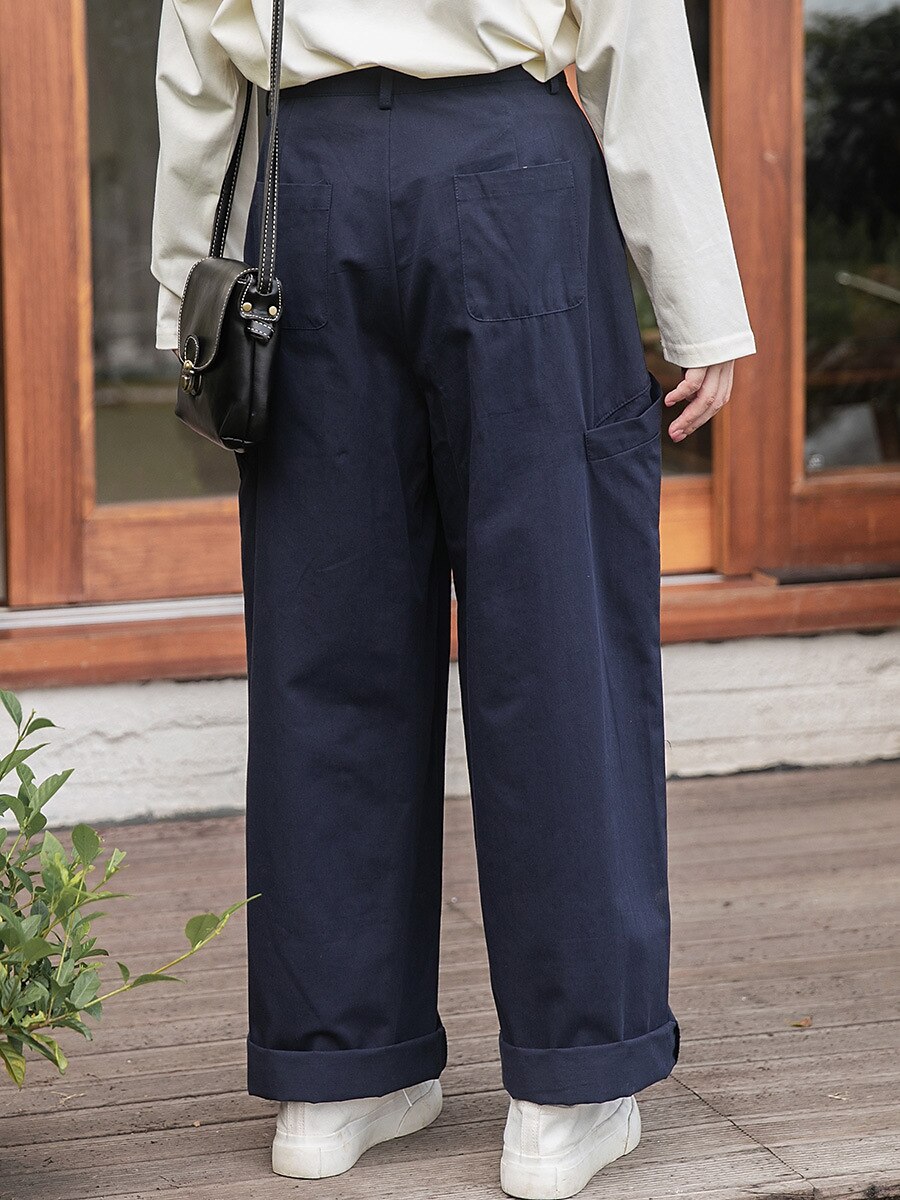 Women's Cargo Pants Wide Leg Pants Trousers Full Length Active Streetwear Outdoor Street Deep Blue S M Fall Winter 2023 - US $44.99 –P2