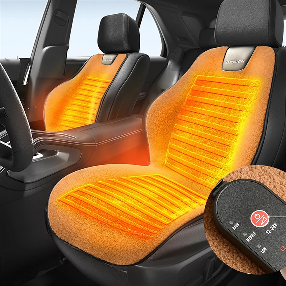 12V Heated Car Seat Cushion Imitation Cashmere Car Seat Heater Winter Warmer Seat Heating Universal Car Heating Pads 2025 - $41.99 –P5