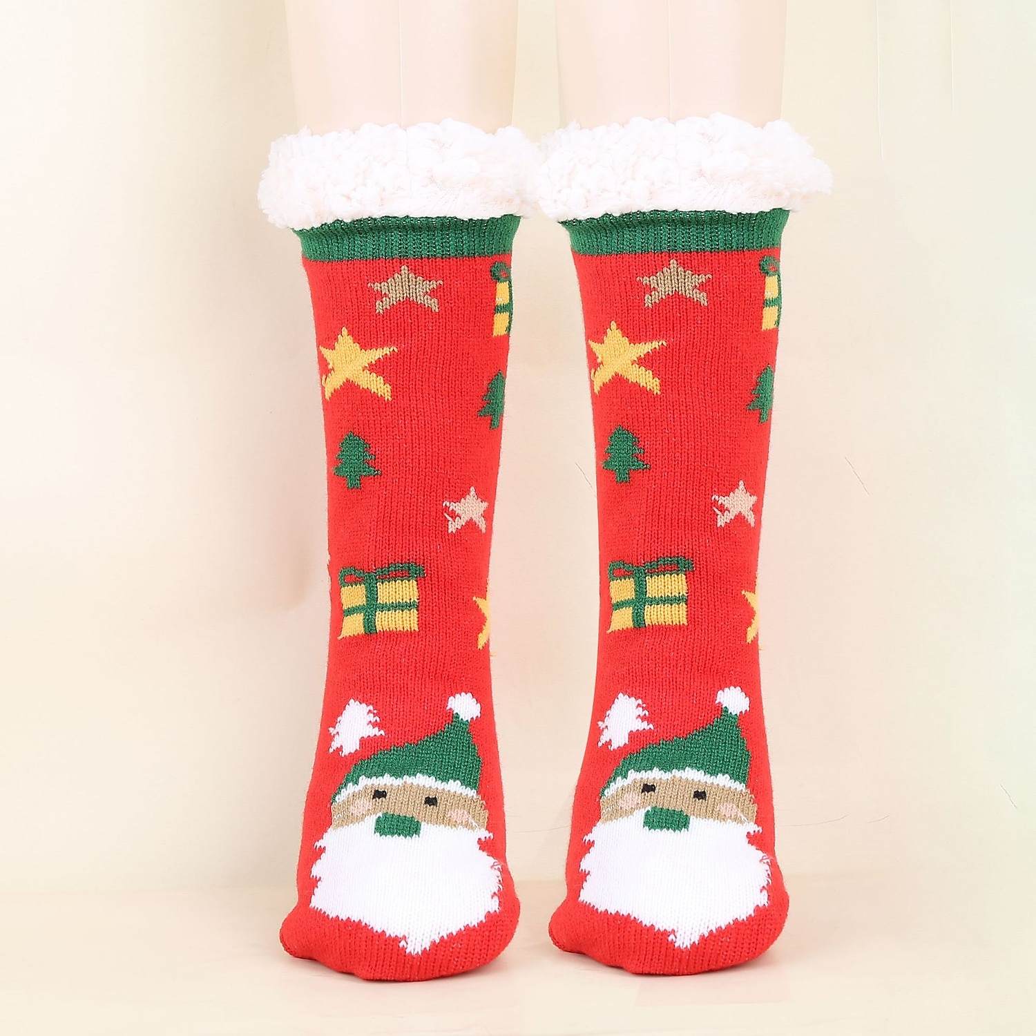 Papá Noel Artículos Para Celebrar la Navidad Calcetines de Navidad Hombre Mujer Navidad Nochebuena Estilo lindo Calcetines 2025 - $15.49 –P1