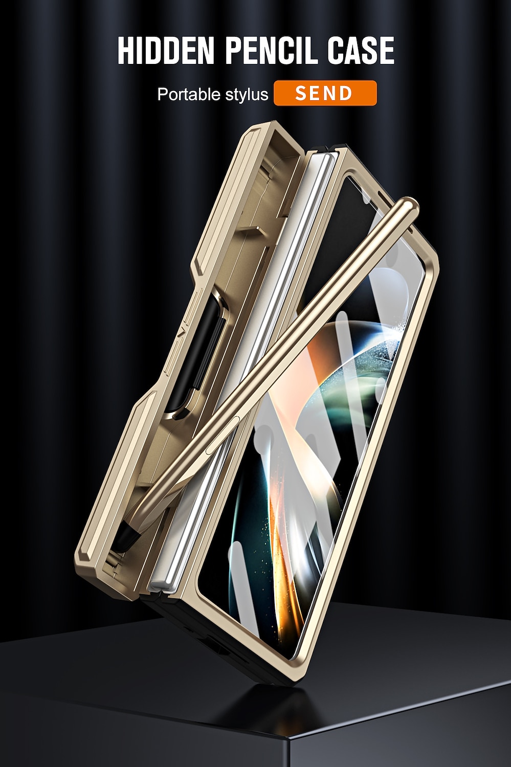 телефон Кейс для Назначение SSamsung Galaxy Z Fold 5 Z Fold 4 со стендом и протектор экрана Защита от удара ПК 2025 - $35.99 –P2