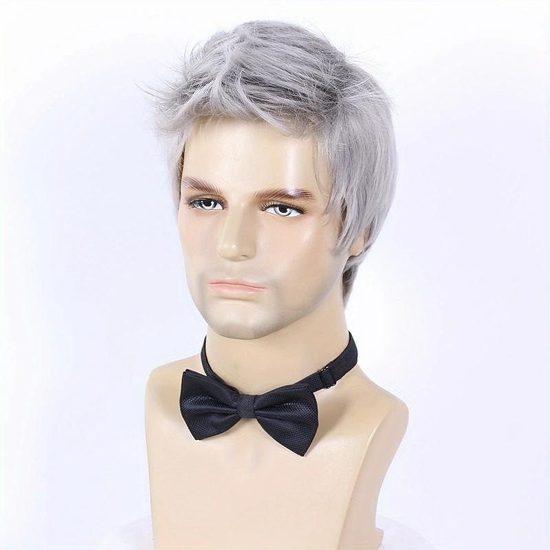 korta peruker för män 6 tum korta mörkbruna peruker syntetiska raka lager peruker för dagliga cosplay-kostymer 2025 - $23.99 –P9