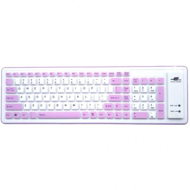 Fashionable 103 Keys Soft Silicone Flexible Wired Foldable Keyboard for Laptop/Computer 2025 - $20.99 –P9