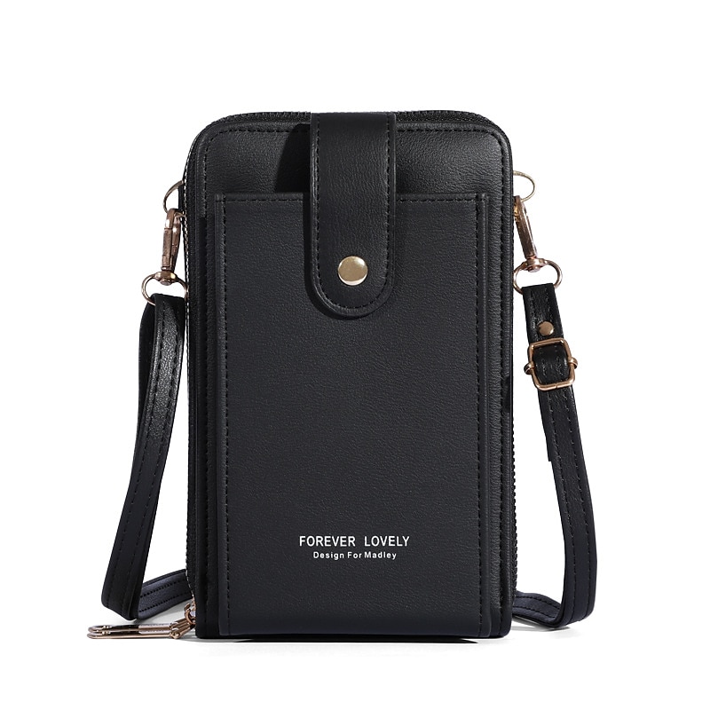Dámské Crossbody kabelka Taška přes rameno Brašna na mobilní telefon PU kůže Denní Dovolená Cestování Zip Velká kapacita Voděodolný Lehká váha Pevná barva Tmavě růžová Vínově rudá Lotosový kořen 2026 - $24.99 –P17
