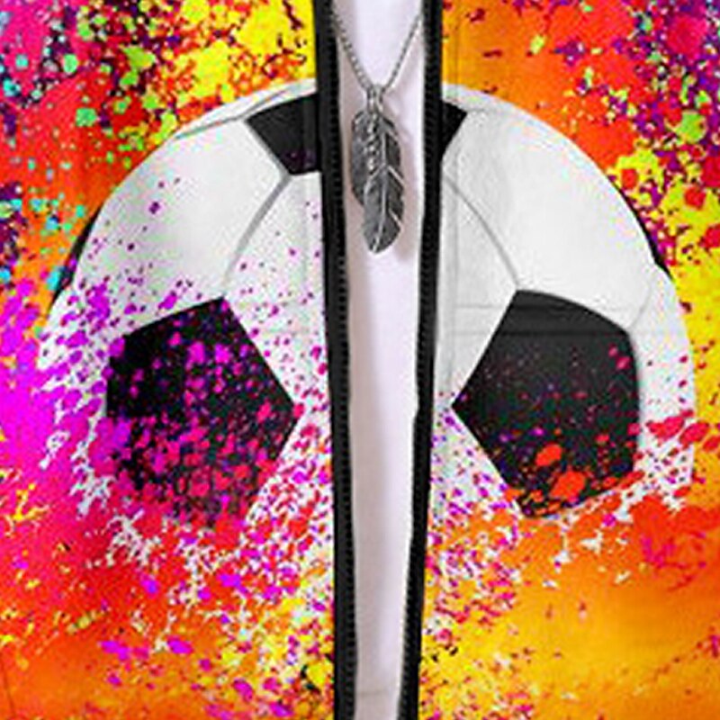 Pojkar 3D Fotboll Huvtröja & träningsbyxor Set Set Långärmad 3d-utskrivning Höst Vinter Aktiv Mode Häftig Barn 3-12 år Utomhus Semester Gata Normal 2025 - $23.99 –P6