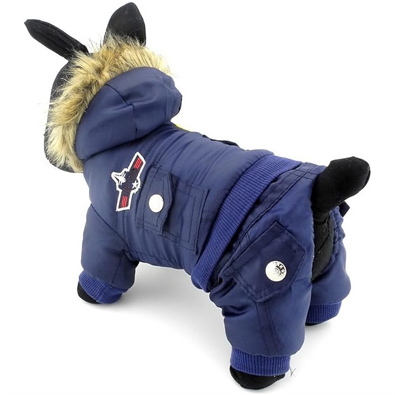 Hund Katt Kappor Jakke Dunjackor Mode party Vinter Vattentät Varm Andningsfunktion Mjuk Tvättbar Jul Halloween Utomhus Ledigt / vardag Hundkläder for Bichon Frisé Pommeran valpen eller det lilla 2025 - $23.99 –P5