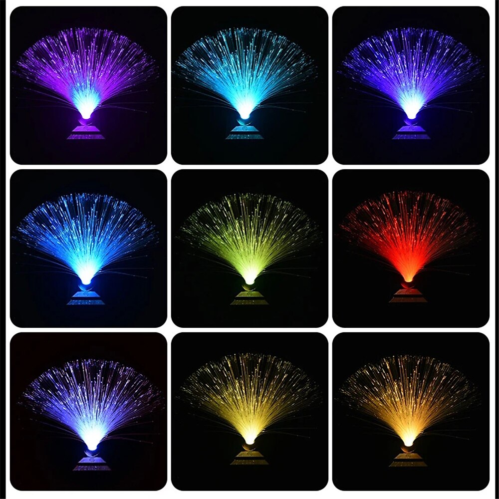 Lumière led en fibre optique colorée, flash tactile créatif, chambre à coucher pleine d'étoiles, lampe de bureau en fibre optique, atmosphère florale, usb 1 pièce de 2025 ? $23.99 –P3