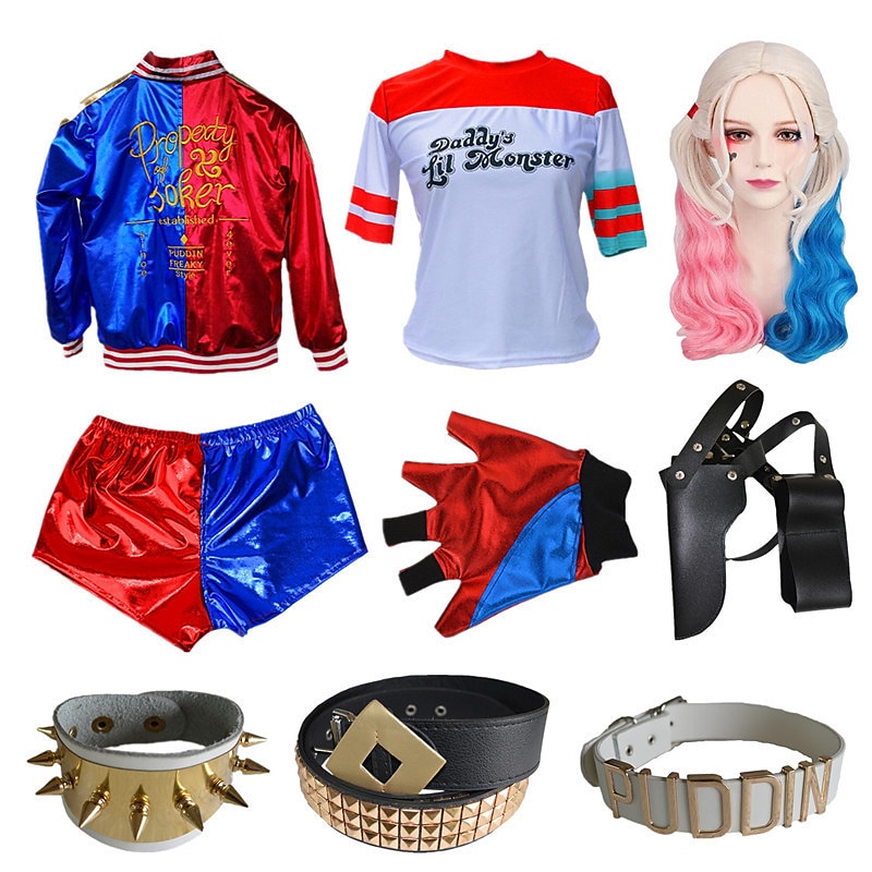 Harley Quinn Τζόκερ Ομάδα αυτοκτονίας Στολές Ηρώων Σύνολα Στολή Cosplay Στολές Ηρώων Ταινιών for Γυναικεία Κοριτσίστικα Παιδικά Ενηλίκων Απόκριες Η Μέρα των Παιδιών 2025 - $61.99 –P6
