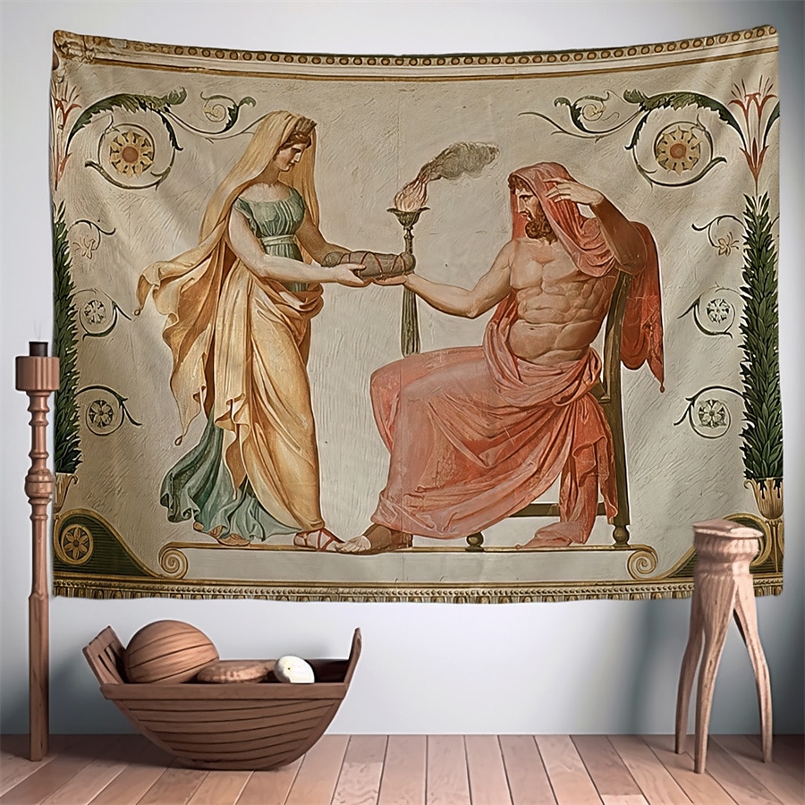 mitologia greca arte religiosa appeso arazzo arte da parete grande arazzo decorazione murale fotografia sfondo coperta tenda casa camera da letto soggiorno decorazione del 2025 a $16.99 –P3