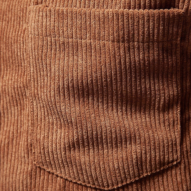 Per uomo Camicia Maglietta informale Camicia di velluto a coste Nero Giallo Rosa Viola Marrone Manica lunga Liscio Bavero Strada Da mare Di base Abbigliamento Di tendenza Comodo del 2025 a $28.99 –P8