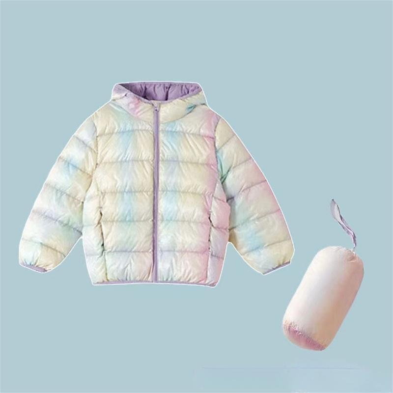 Kinder Mädchen Daunenjacke Einfarbig Aktiv Reißverschluss Outdoor Mantel Oberbekleidung 2-12 Jahre Winter Regenbogenfarben Kaffeefarbe Rosa 2025 - $43.99 –P9