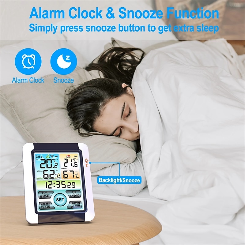 Indoor Outdoor Thermometer Wireless Digital Hygrometer Thermostat Temperature & Humidity Monitor with Touchscreen LCD Backlight 2025 - $32.99 –P2